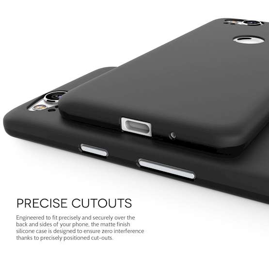 Google Pixel 2 Matte Gel Case - Solid Black