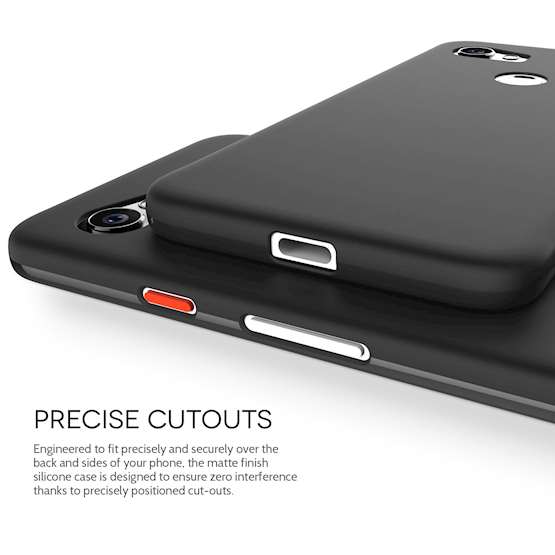 Google Pixel 2 XL Matte Gel Case - Solid Black