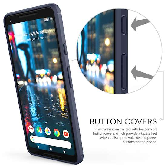 Google Pixel 2 XL Carbon Fibre Gel Case - Blue