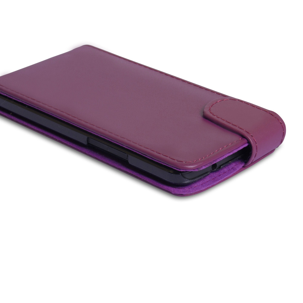 YouSave Accessories HTC One Leather Effect Flip Case - Purple