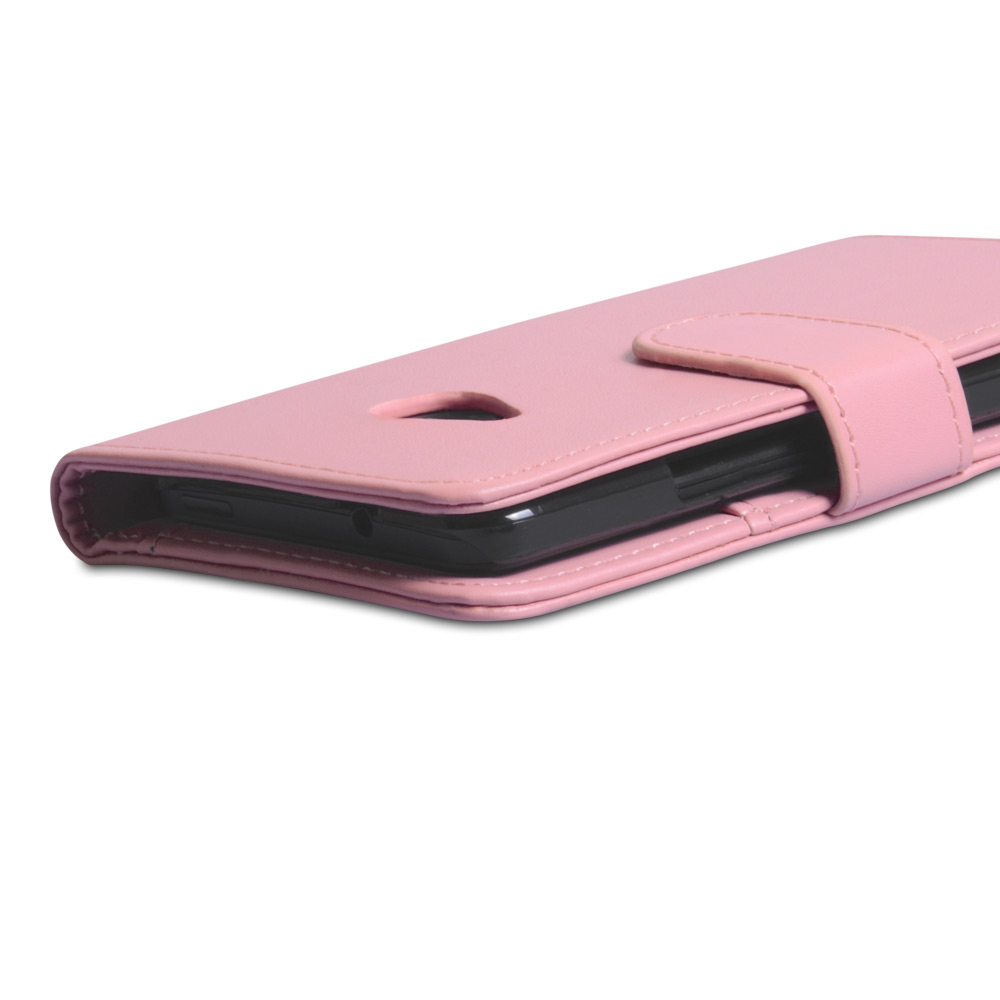 YouSave Accessories HTC One Leather Effect Wallet Case - Baby Pink