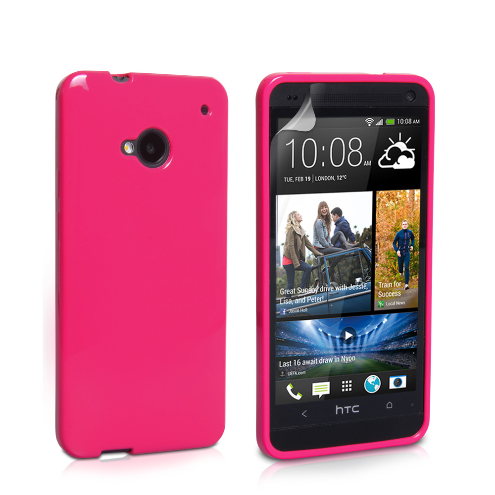 YouSave Accessories HTC One Silicone Gel Case - Pink