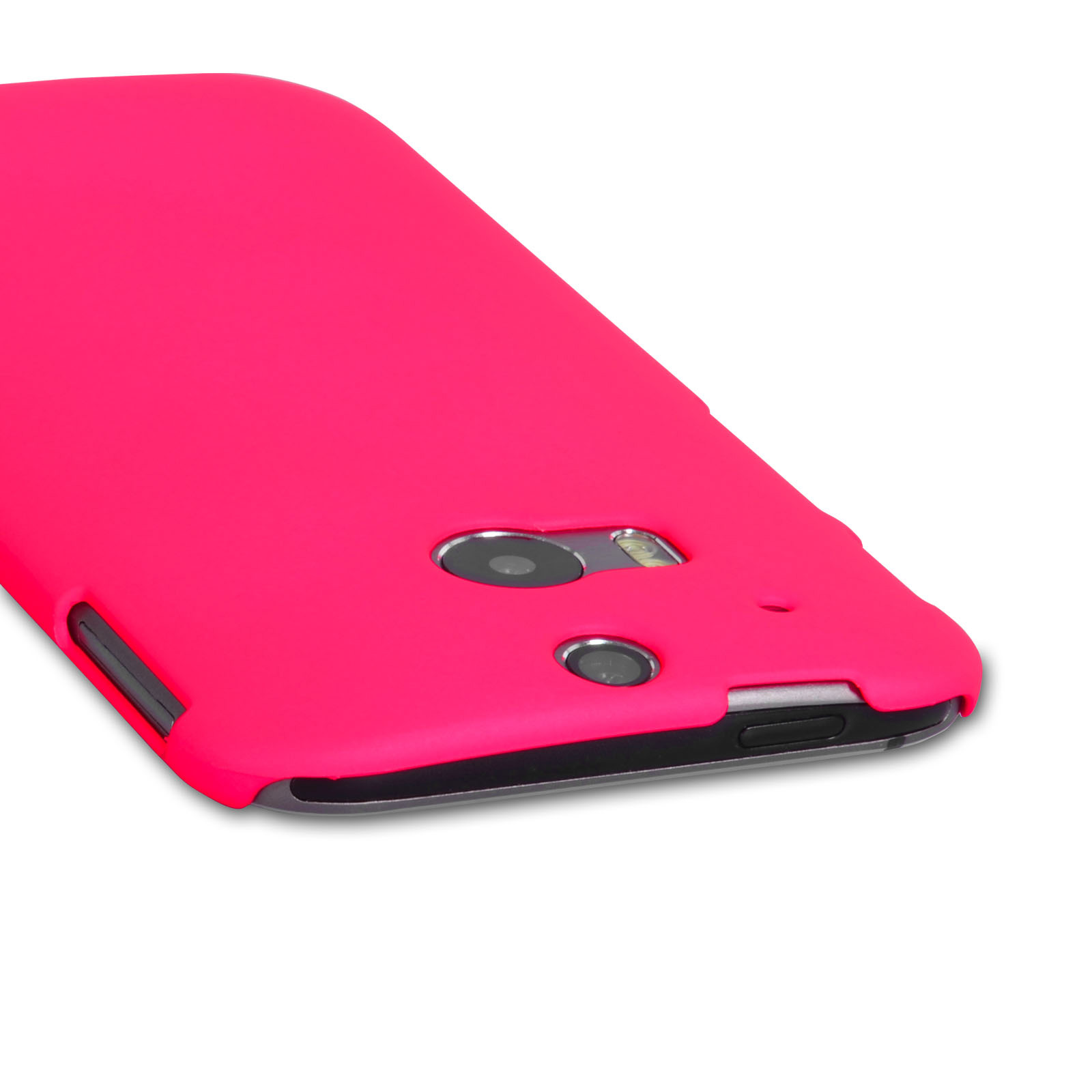 YouSave Accessories HTC One M8 Hard Hybrid Case - Hot Pink