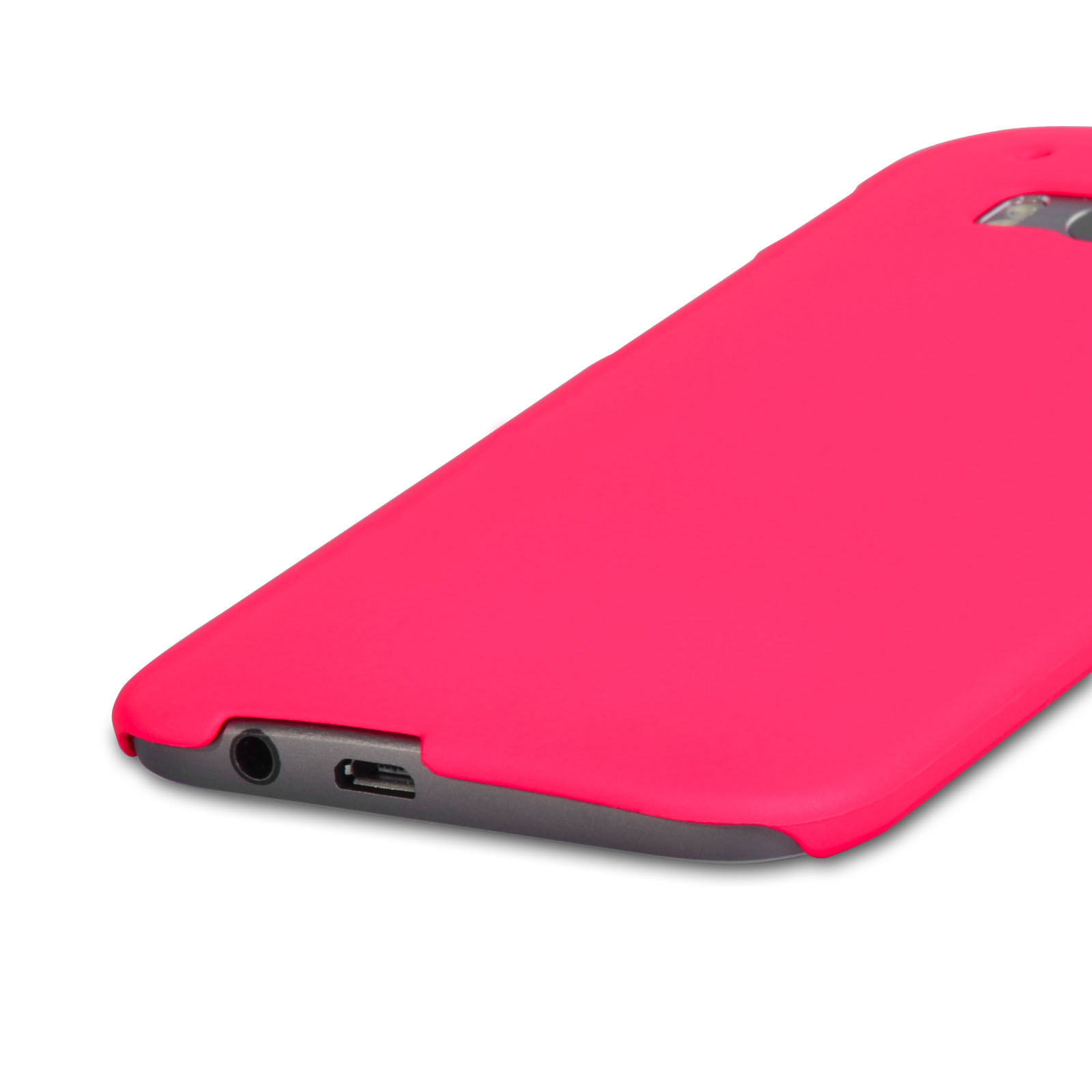 YouSave Accessories HTC One M8 Hard Hybrid Case - Hot Pink