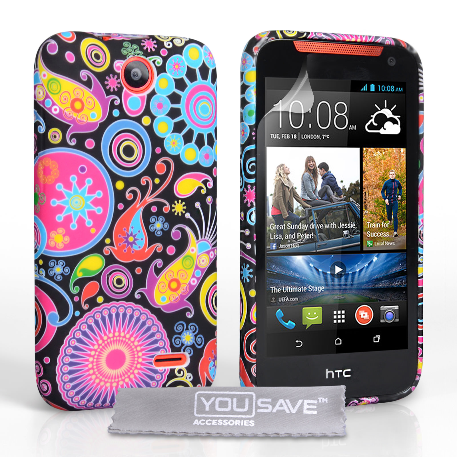 binnenkomst Mount Bank Uitbarsten YouSave Accessories HTC Desire 310 Jellyfish Silicone Gel Case