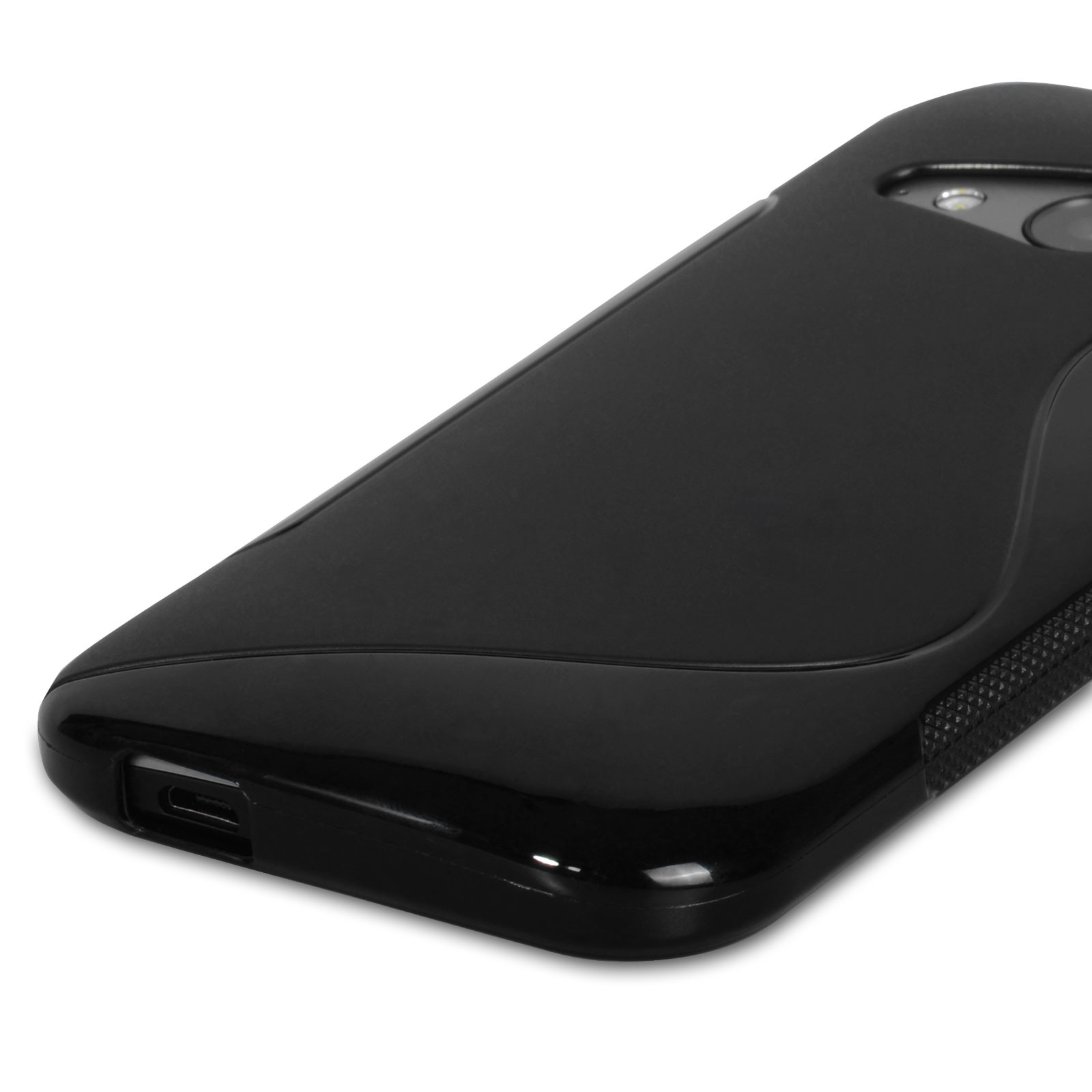 Caseflex HTC One Mini 2 Silicone Gel S-Line Case - Black