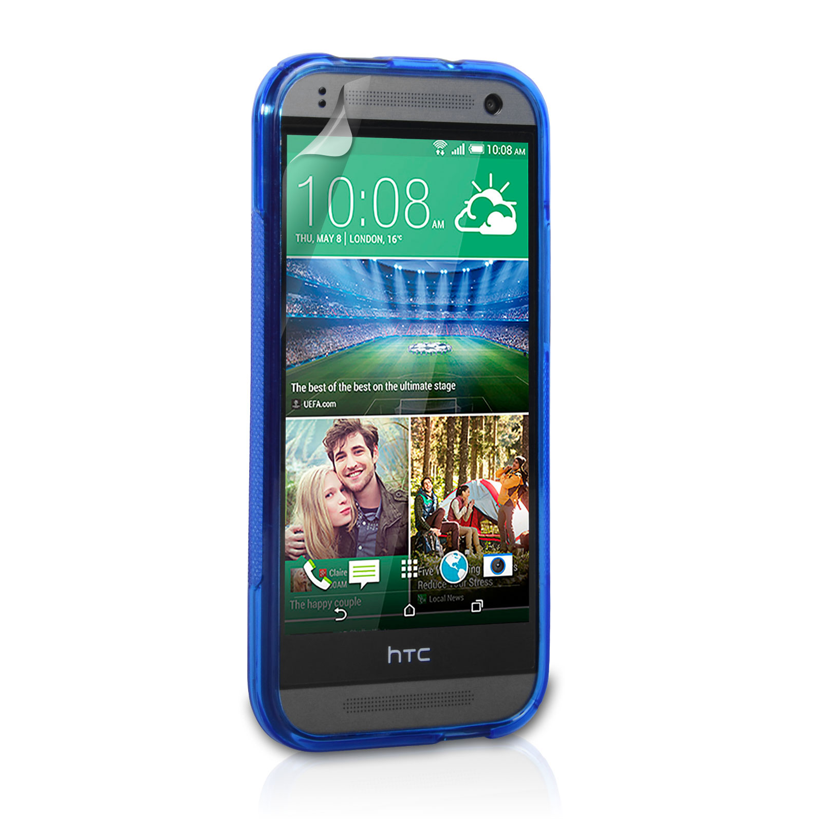 Caseflex HTC One Mini 2 Silicone Gel S-Line Case - Blue