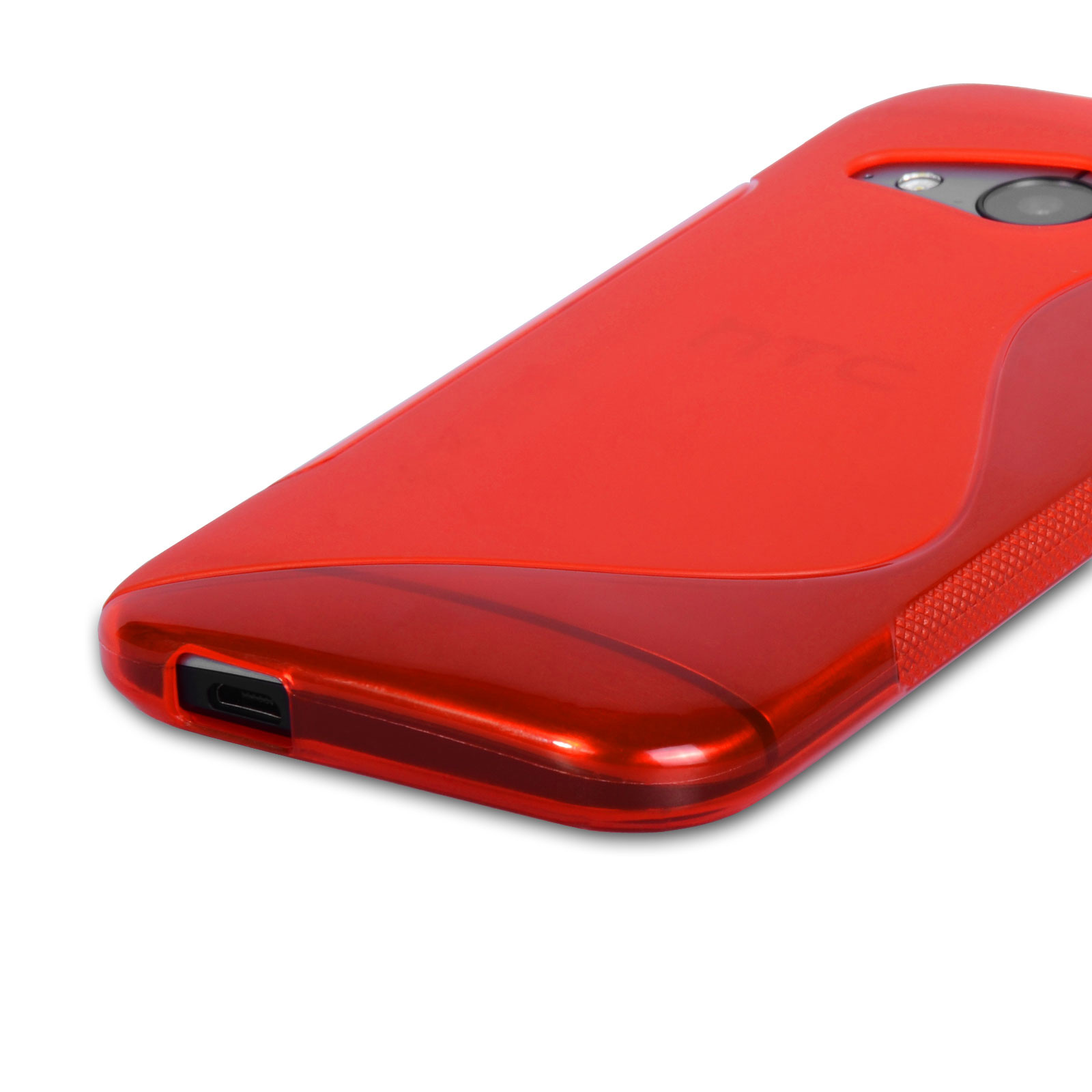 Caseflex HTC One Mini 2 Silicone Gel S-Line Case - Red