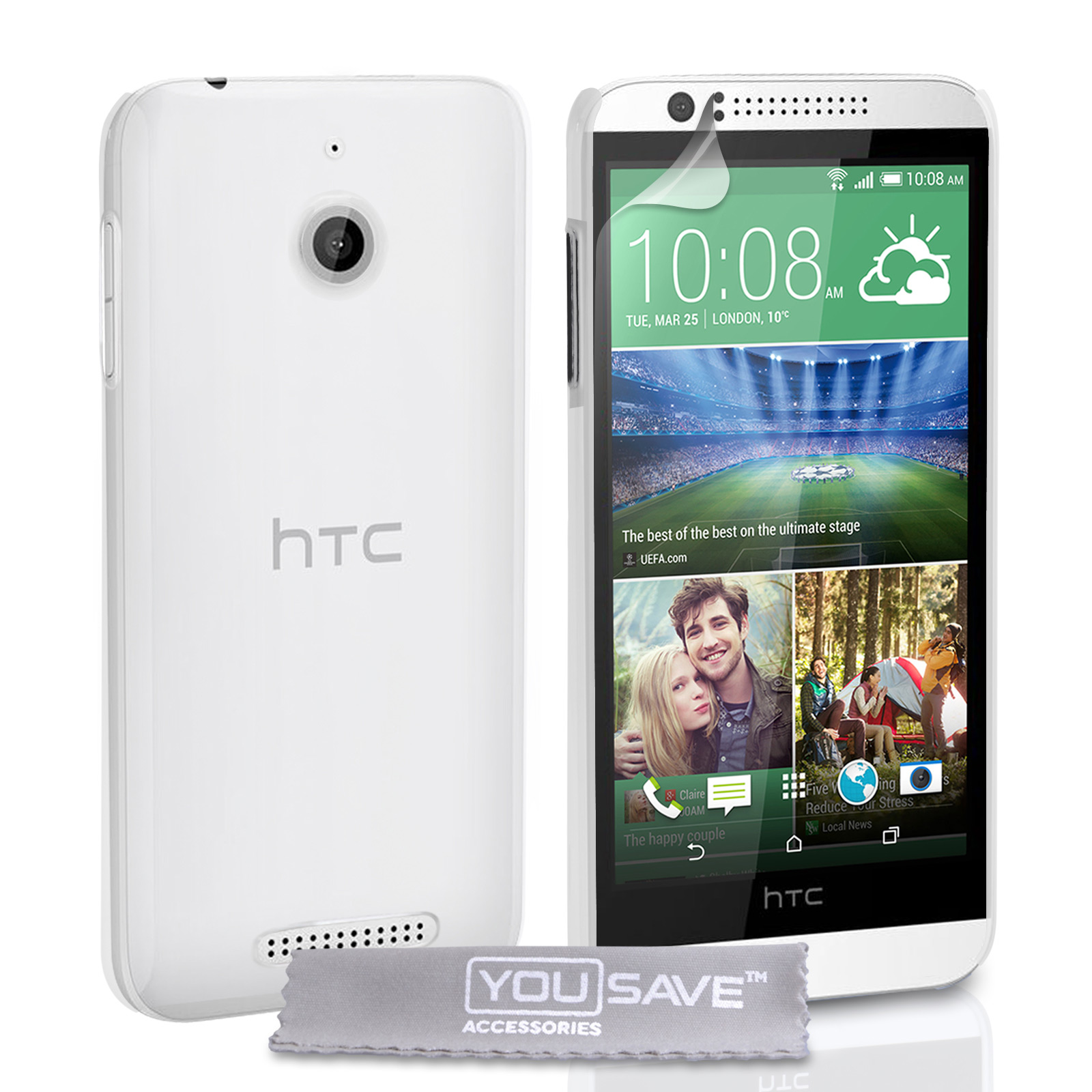 YouSave Accessories HTC Desire 510 Hard Case - Crystal Clear