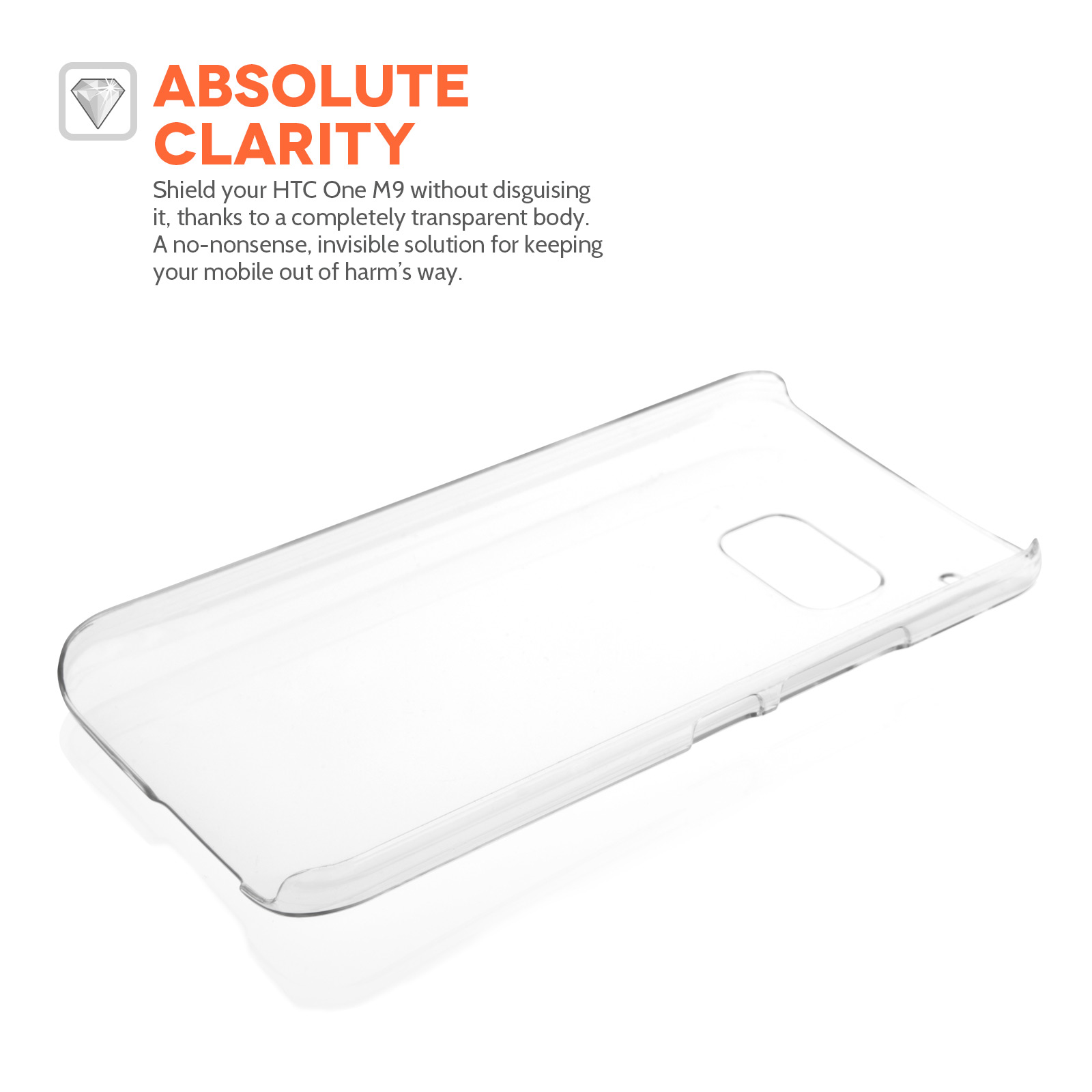 YouSave HTC M9 Hard Case - Crystal Clear