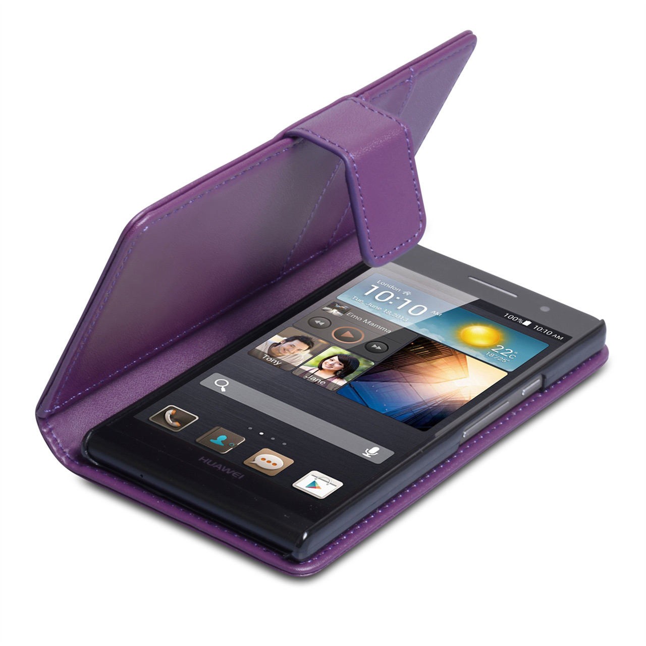 hypotese udluftning Træde tilbage YouSave Huawei Ascend P6 Hard Hybrid Case - Purple | PJ