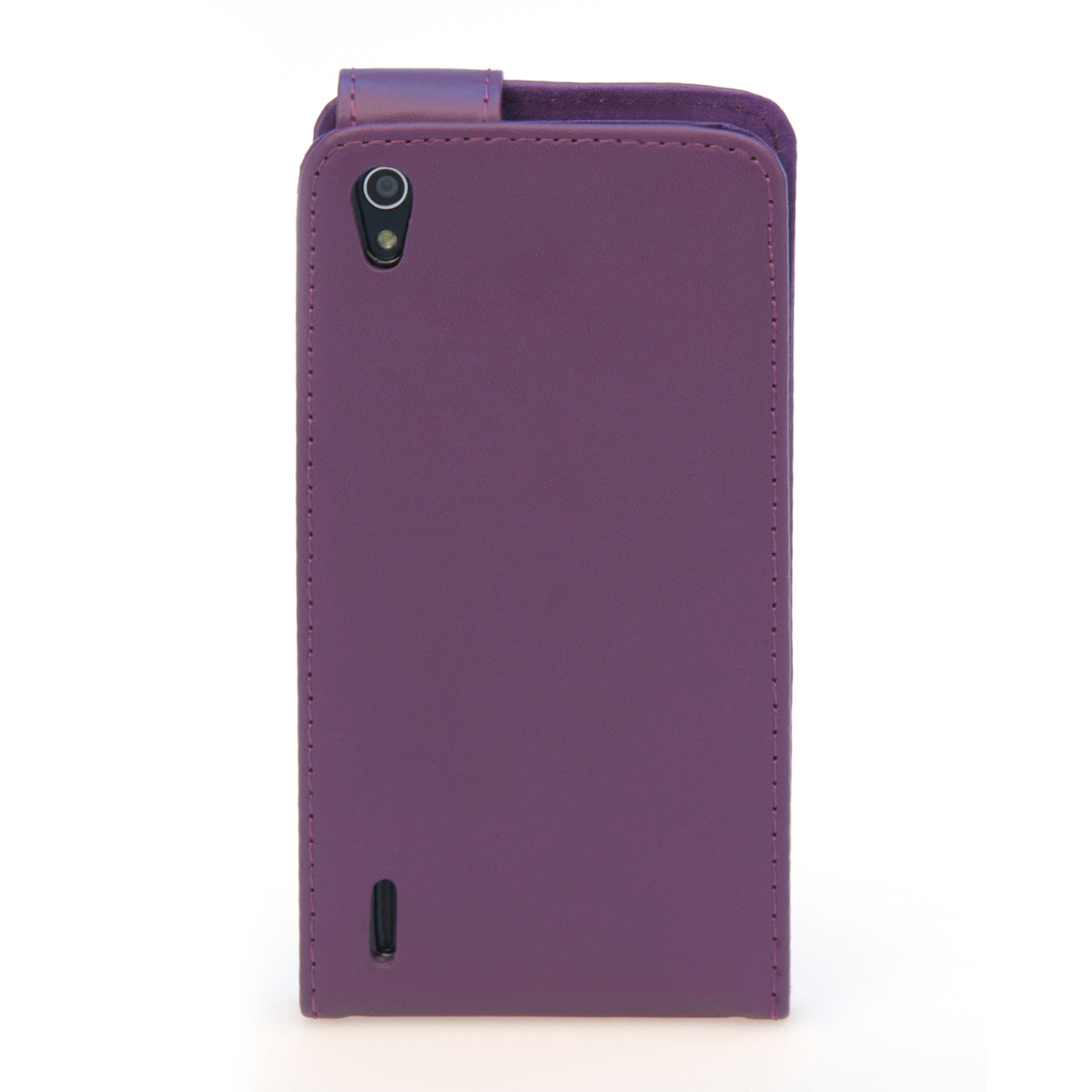 YouSave Accessories Huawei Ascend P7 Leather-Effect Flip Case - Purple