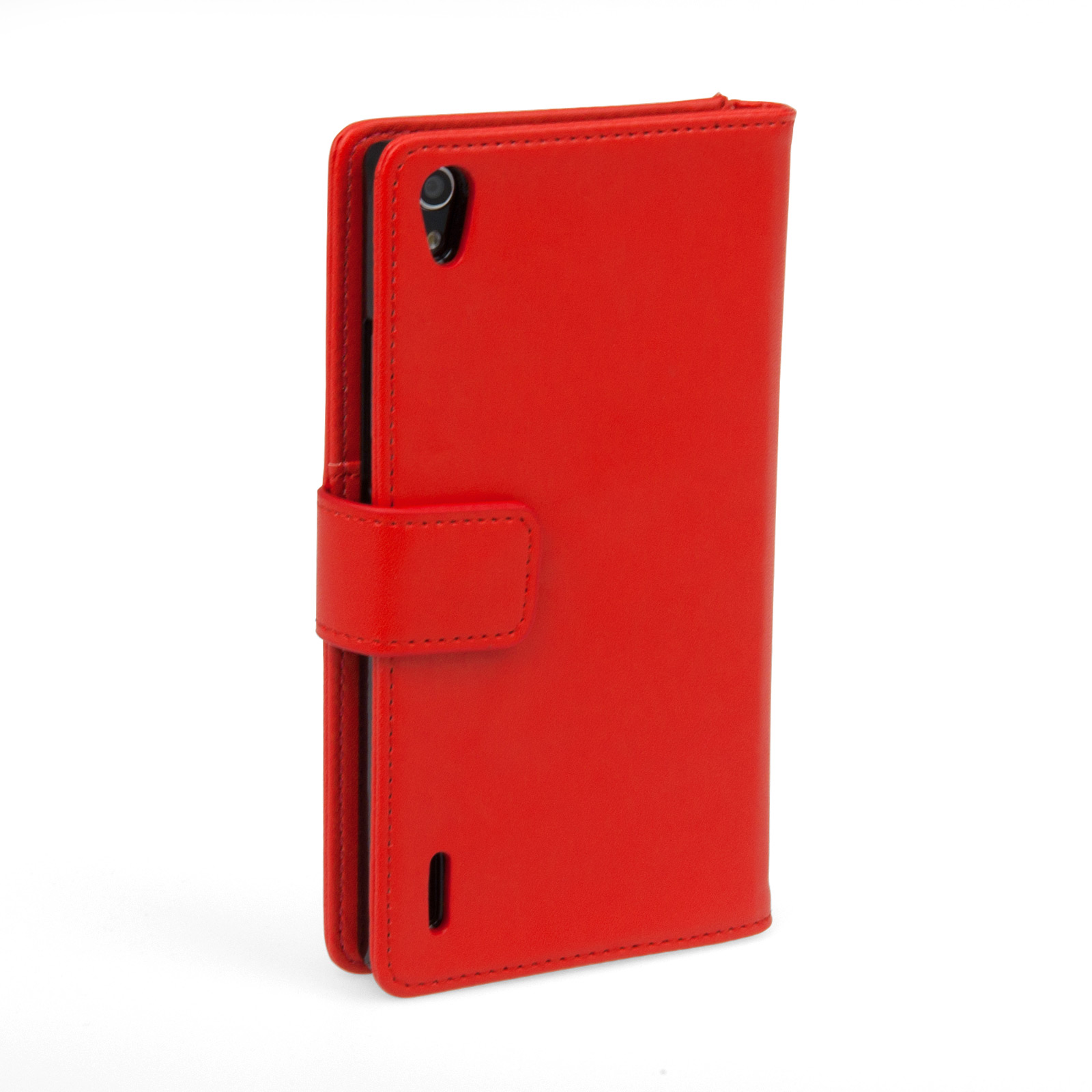 YouSave Accessories Huawei Ascend P7 Leather-Effect Wallet Case - Red