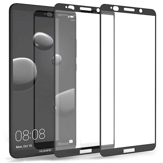 Huawei Mate 10 Pro Tempered Glass Screen Protector with Black Edge - Twin Pack