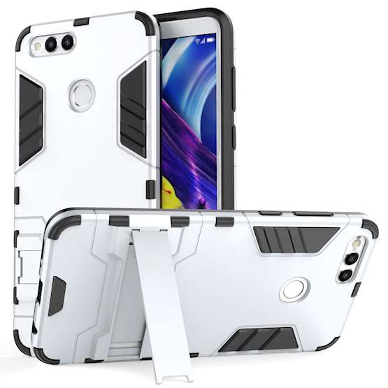 Huawei Honor 7X Armour Combo Stand Case - Steel Silver
