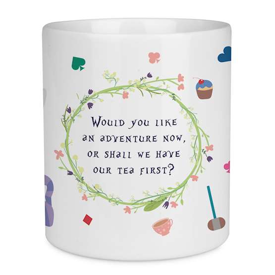 Alice in Wonderland Adventure Quote Mug 