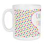 Caffeine Lover Quote Polka Dot Design Large Mug