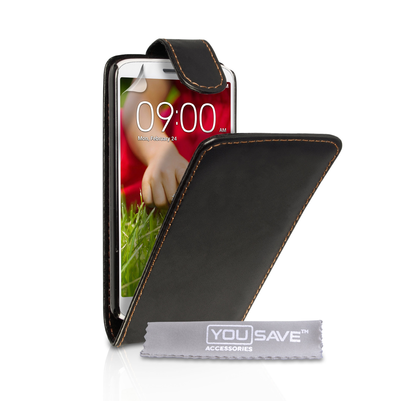 YouSave Accessories LG G2 Mini Leather-Effect Flip Case - Black
