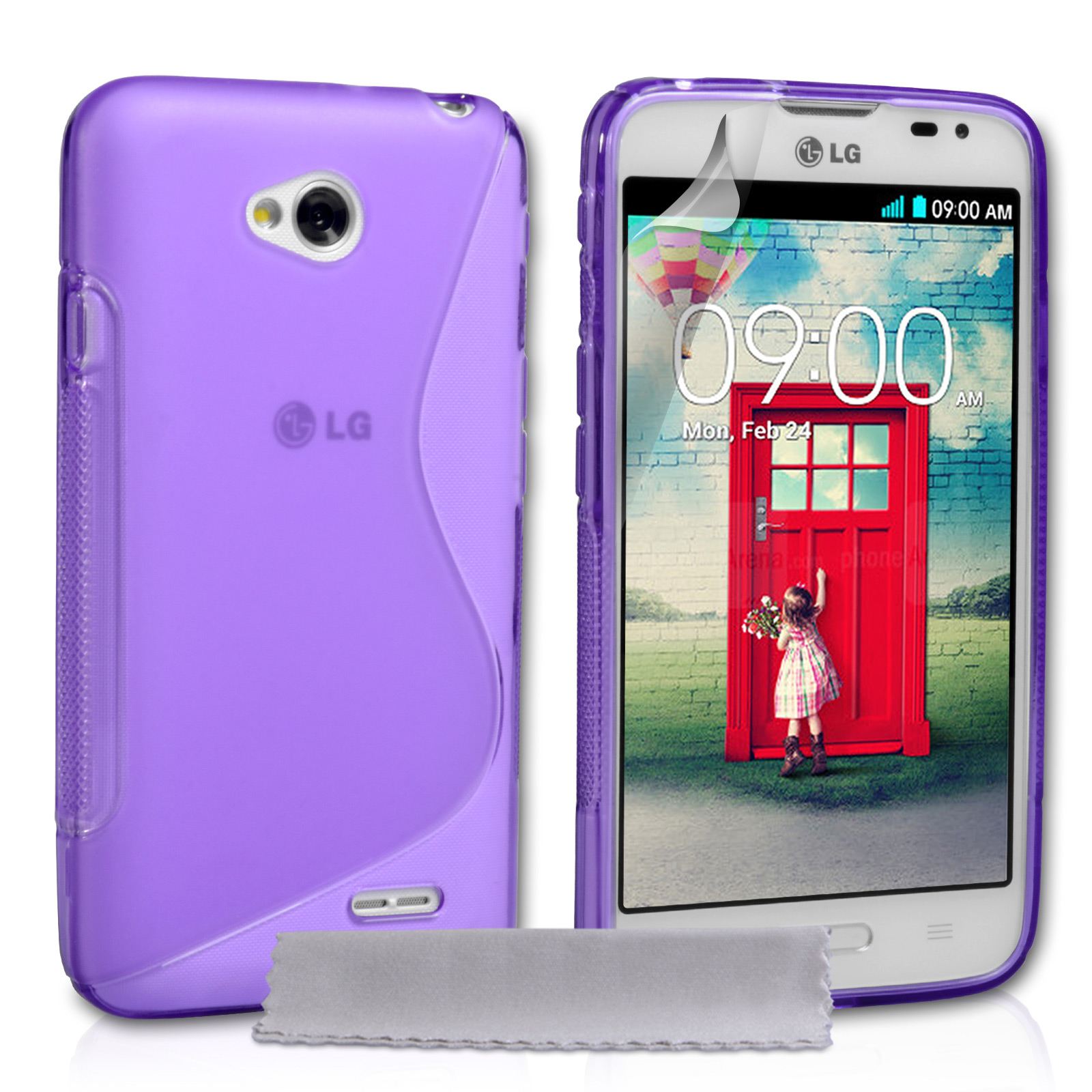 Caseflex LG L70 Silicone Gel S-Line Case - Purple