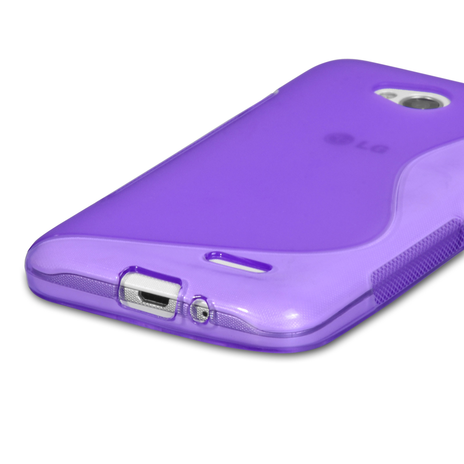 Caseflex LG L70 Silicone Gel S-Line Case - Purple