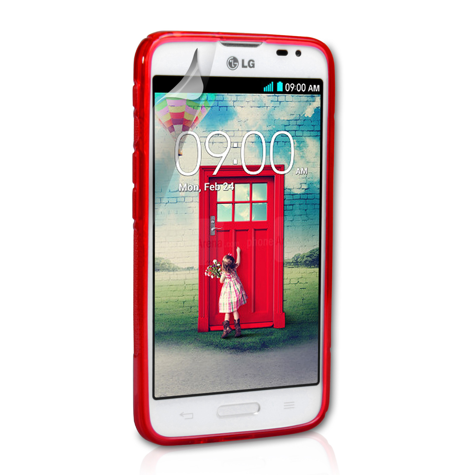Caseflex LG L70 Silicone Gel S-Line Case - Red