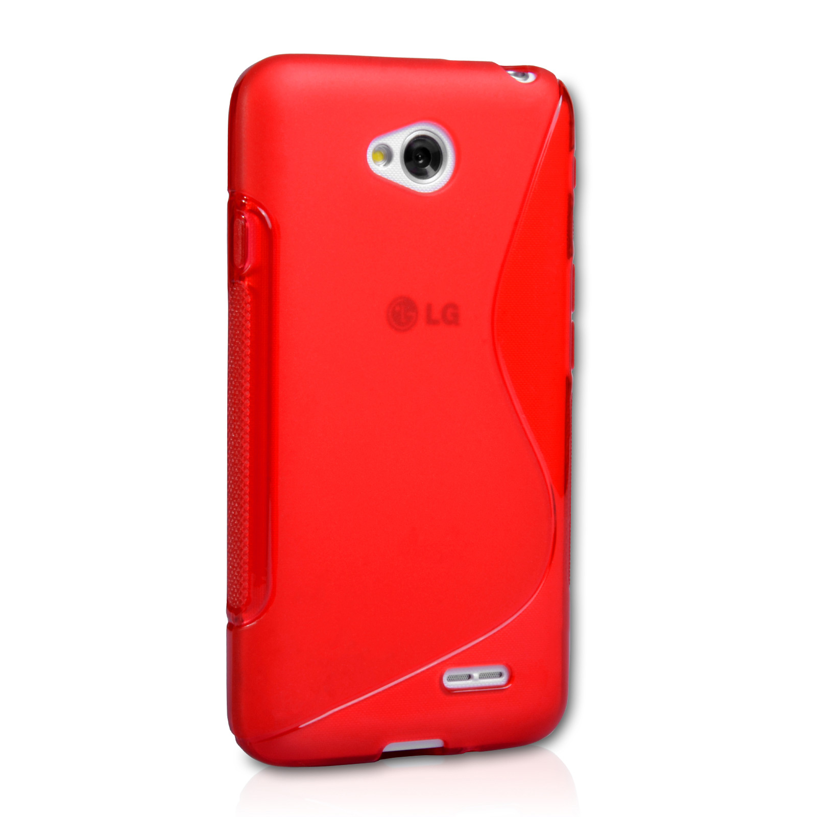 Caseflex LG L70 Silicone Gel S-Line Case - Red