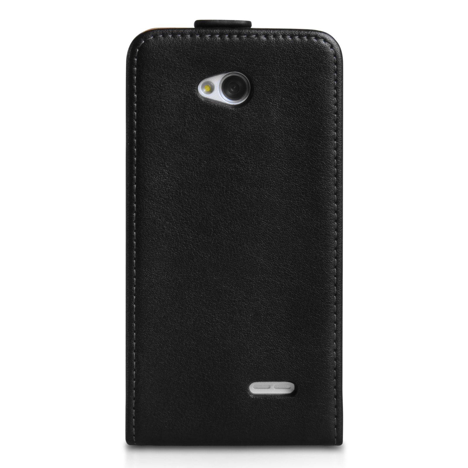 Caseflex LG L70 Real Leather Flip Case - Black