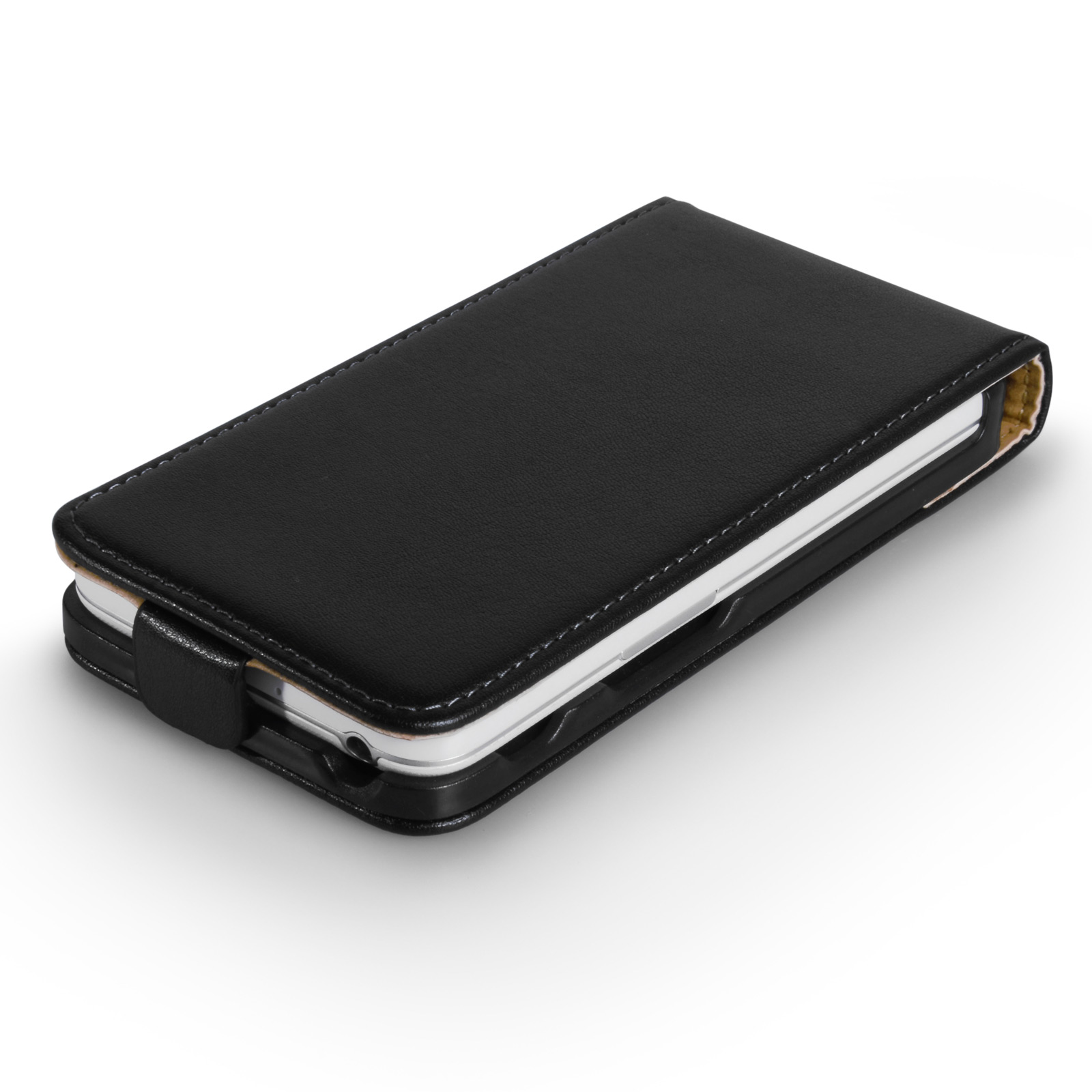 Caseflex LG L70 Real Leather Flip Case - Black