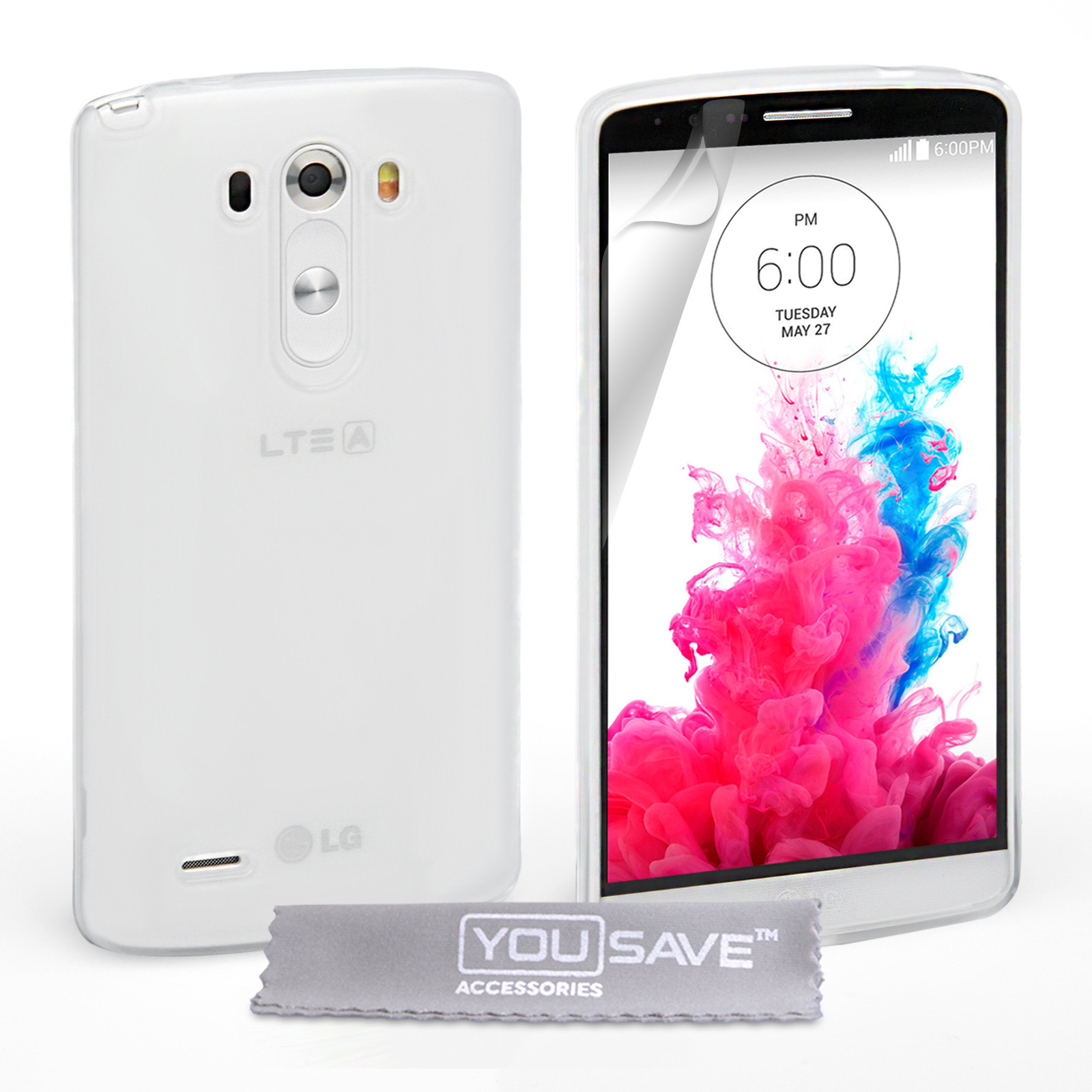 YouSave Accessories LG G3 Silicone Gel Case - Clear