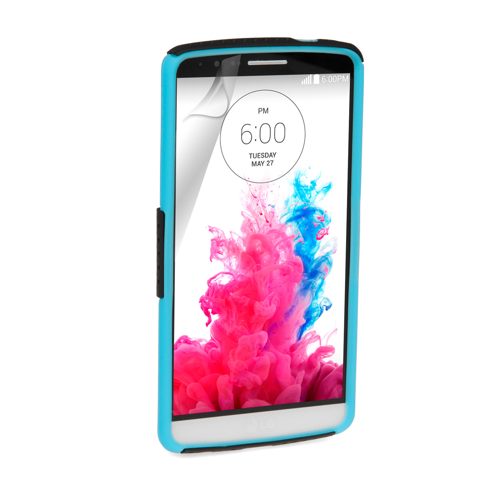 YouSave Accessories LG G3 Tough Mesh Combo Silicone Case - Blue-Black