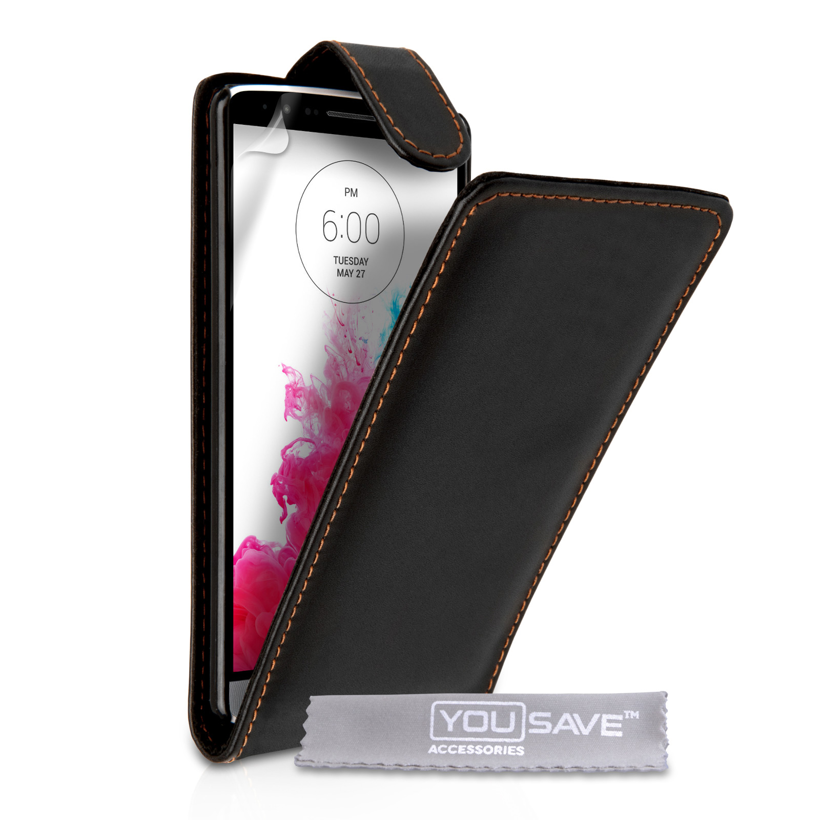 YouSave Accessories LG G3 Leather-Effect Flip Case - Black