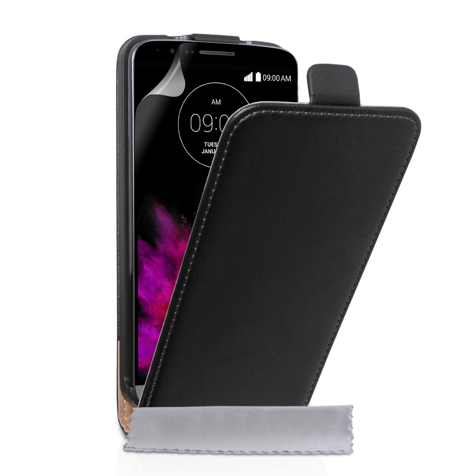 Caseflex LG G4 Real Leather Flip Case - Black