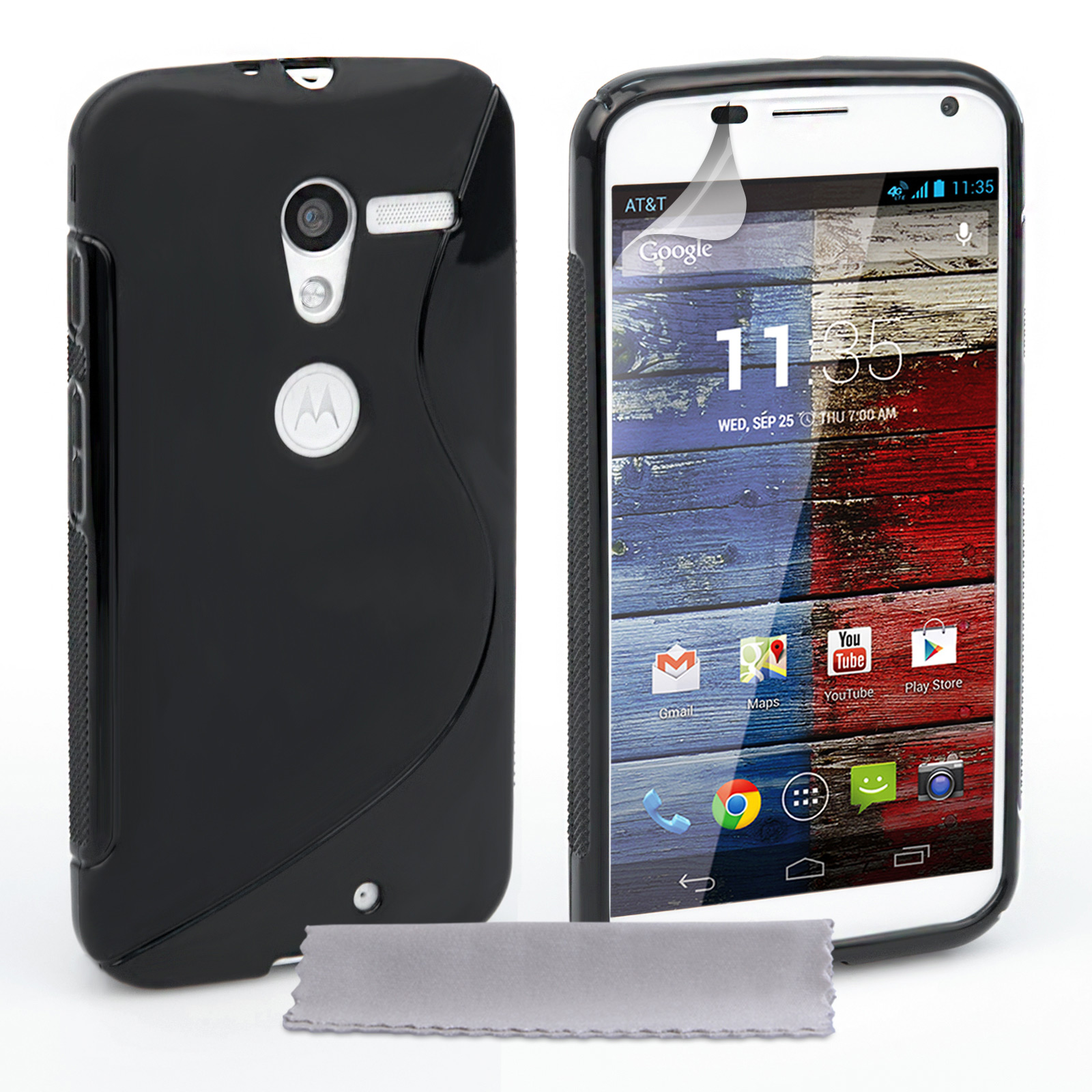 Caseflex Motorola Moto X Silicone Gel S-Line Case - Black