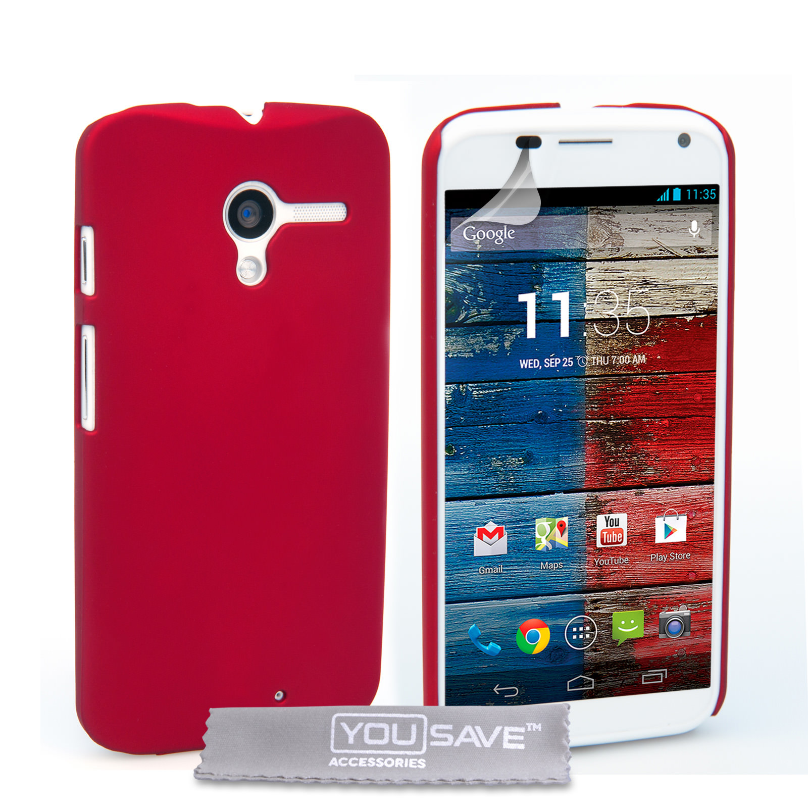 YouSave Accessories Motorola Moto X Hard Hybrid Case - Red