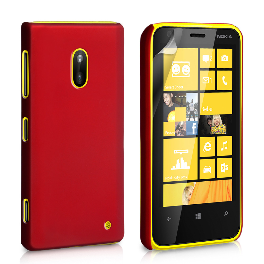 YouSave Accessories Nokia Lumia 620 Hard Hybrid Case - Red