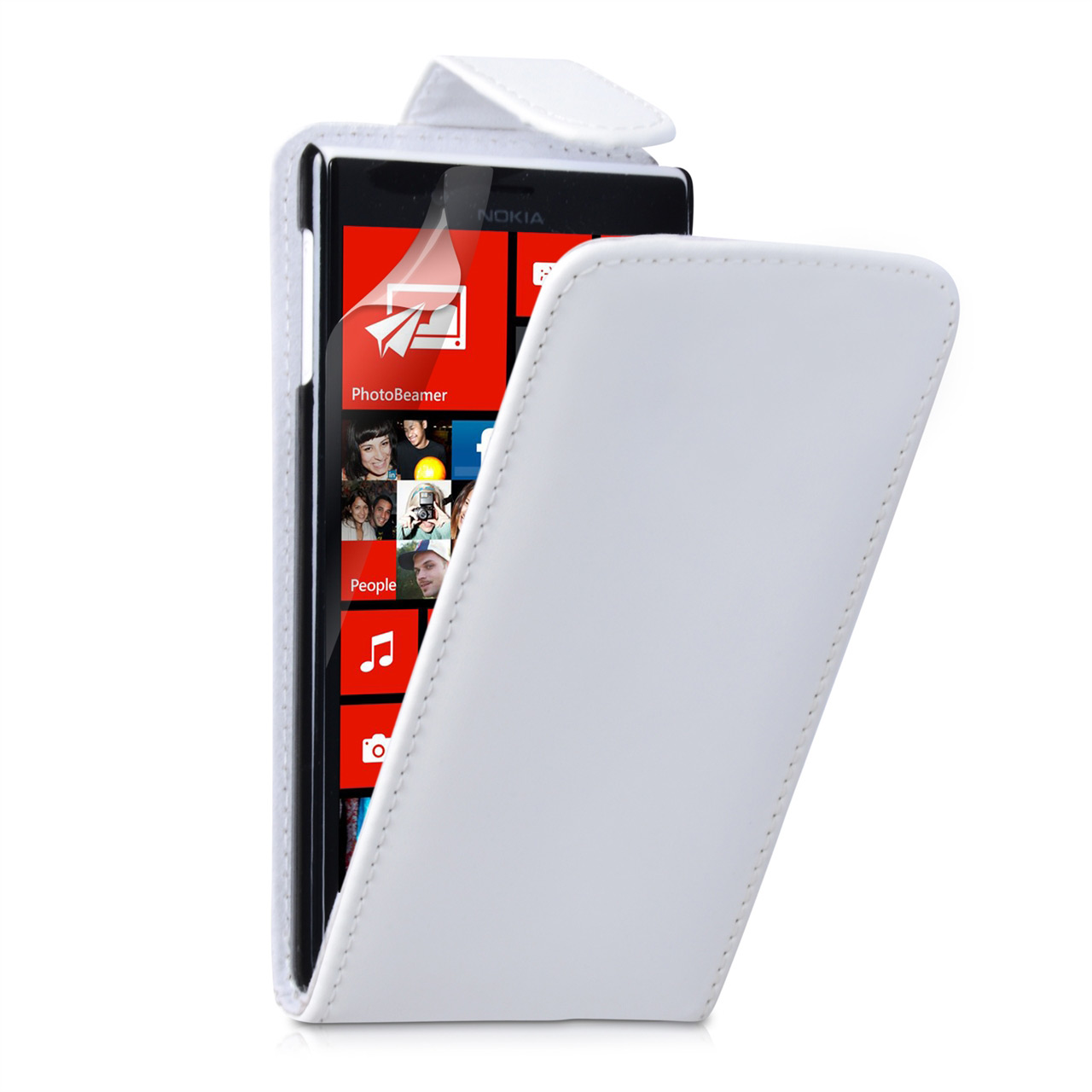 YouSave Accessories Nokia Lumia 720 Leather Effect Flip Case - White