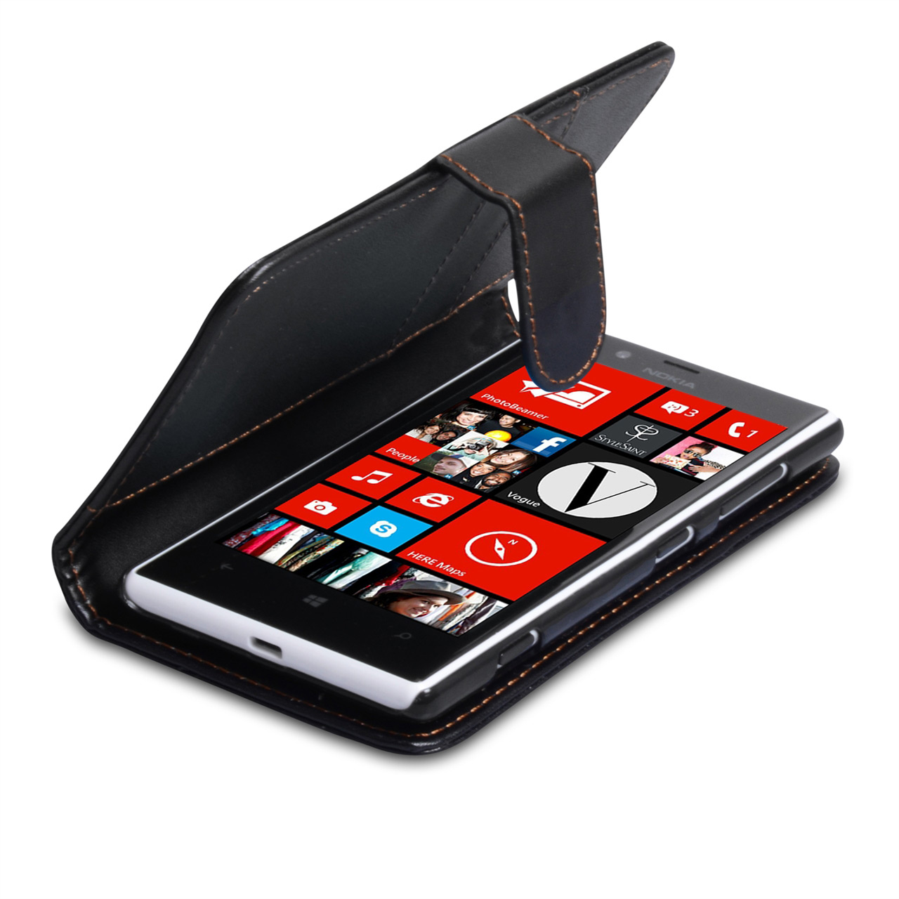 YouSave Accessories Nokia Lumia 720 Leather Effect Wallet Case - Black