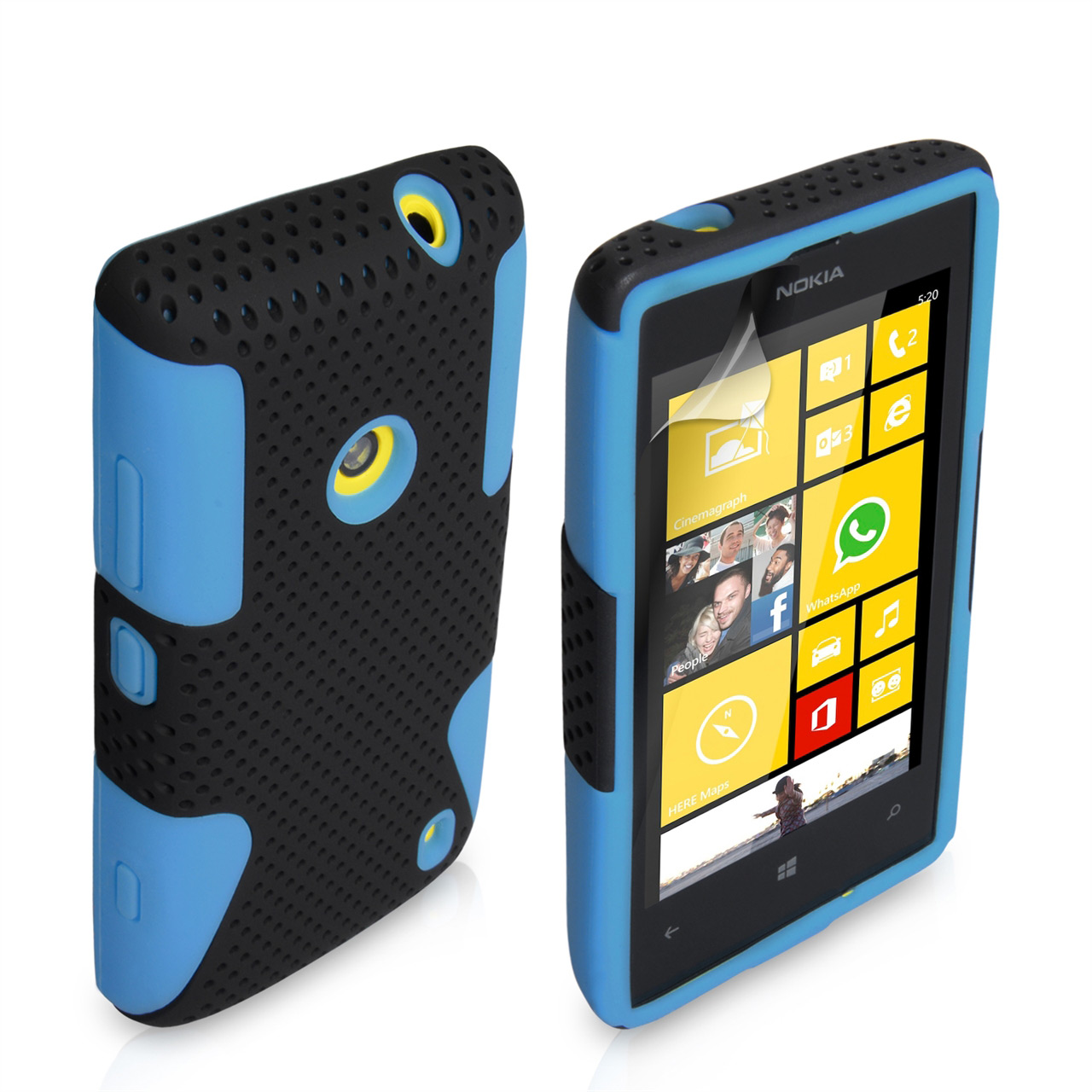 YouSave Nokia Lumia 520 Mesh Hard Case - Blue | Mobile
