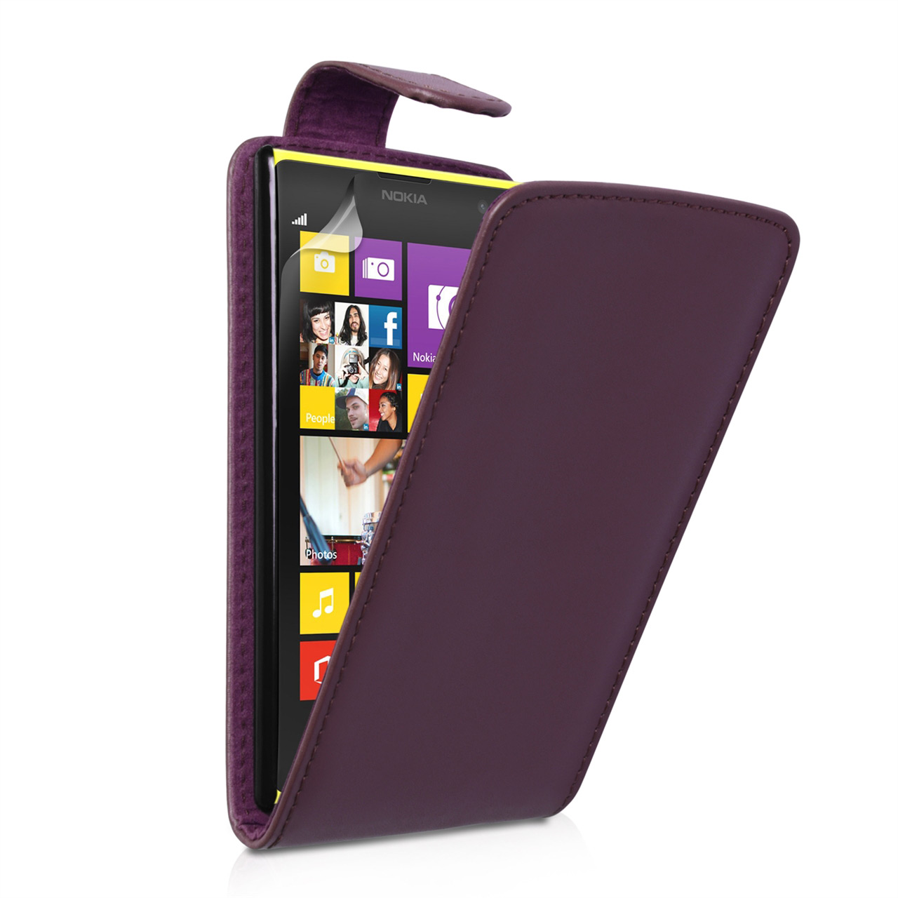 YouSave Accessories Nokia Lumia 1020 Leather Effect Flip Case - Purple