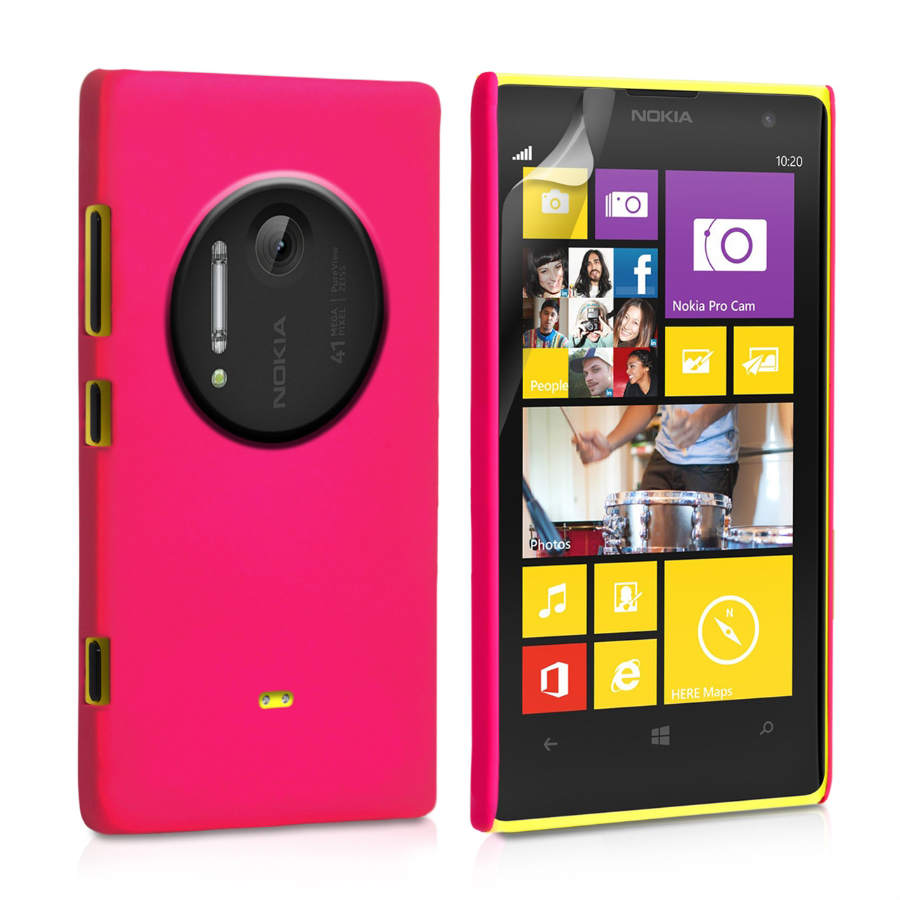 YouSave Accessories Nokia Lumia 1020 Hard Hybrid Case - Hot Pink