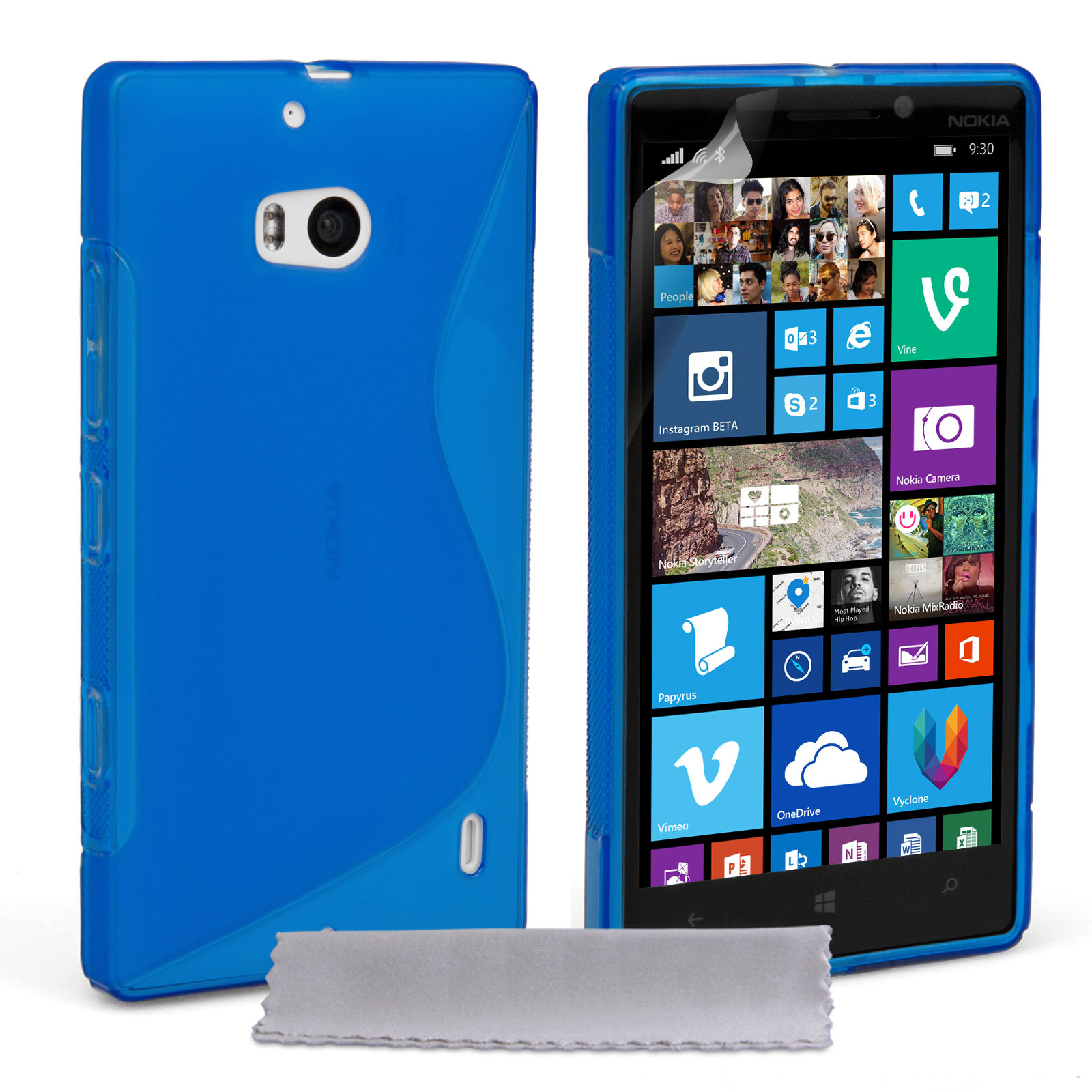 Caseflex Nokia Lumia 930 Silicone Gel S-Line Case - Blue