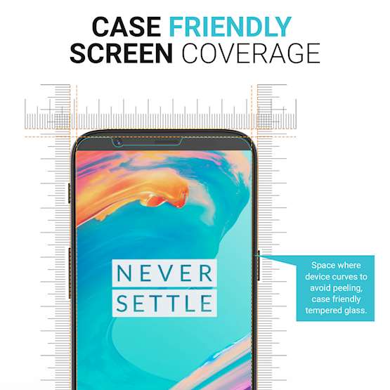 Caseflex OnePlus 5T Tempered Glass Screen Protector (Twin Pack)