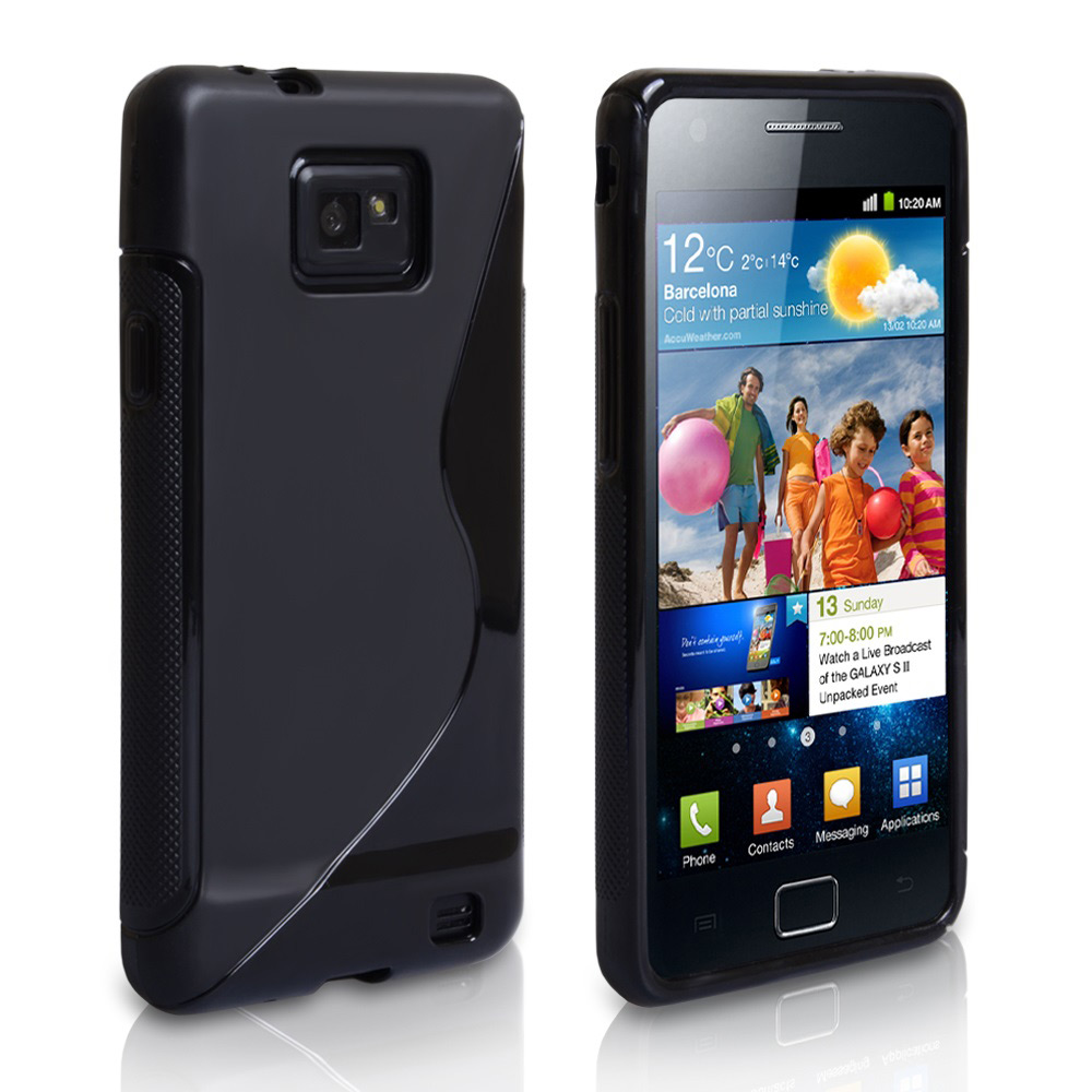 Caseflex Samsung Galaxy S2 S-Line Gel Case - Black