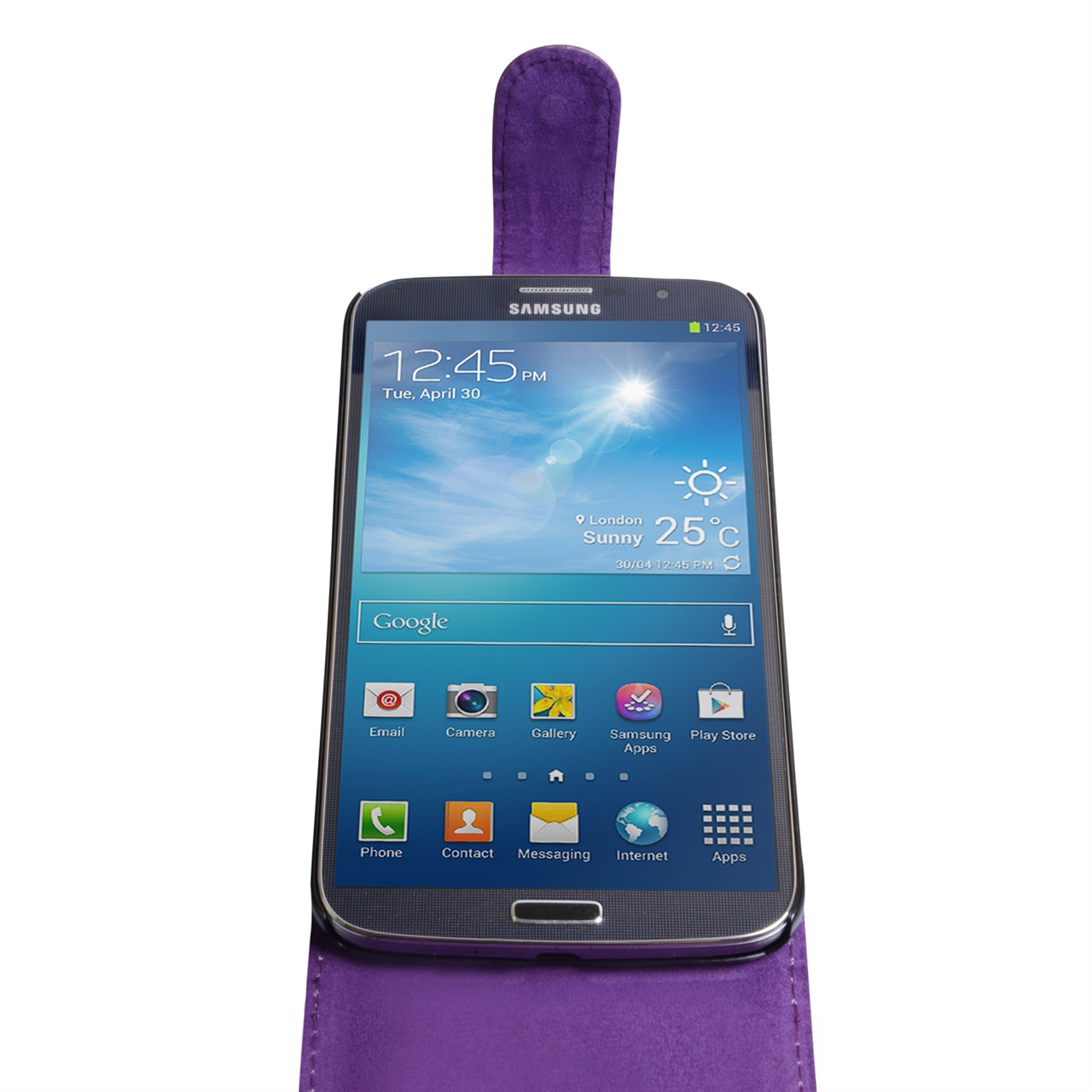 YouSave Samsung Galaxy Mega 6.3 Leather Effect Flip Case - Purple