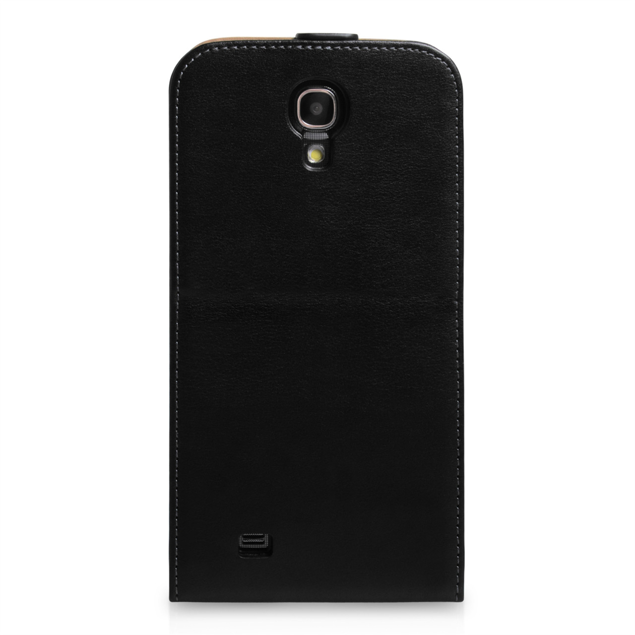 YouSave Samsung Galaxy Mega 6.3 Real Leather Flip Case - Black