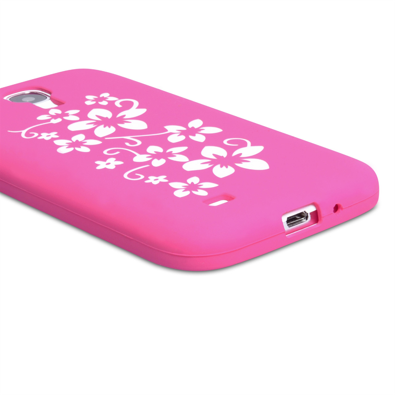YouSave Accessories Samsung Galaxy S4 Floral Gel Case - Hot Pink