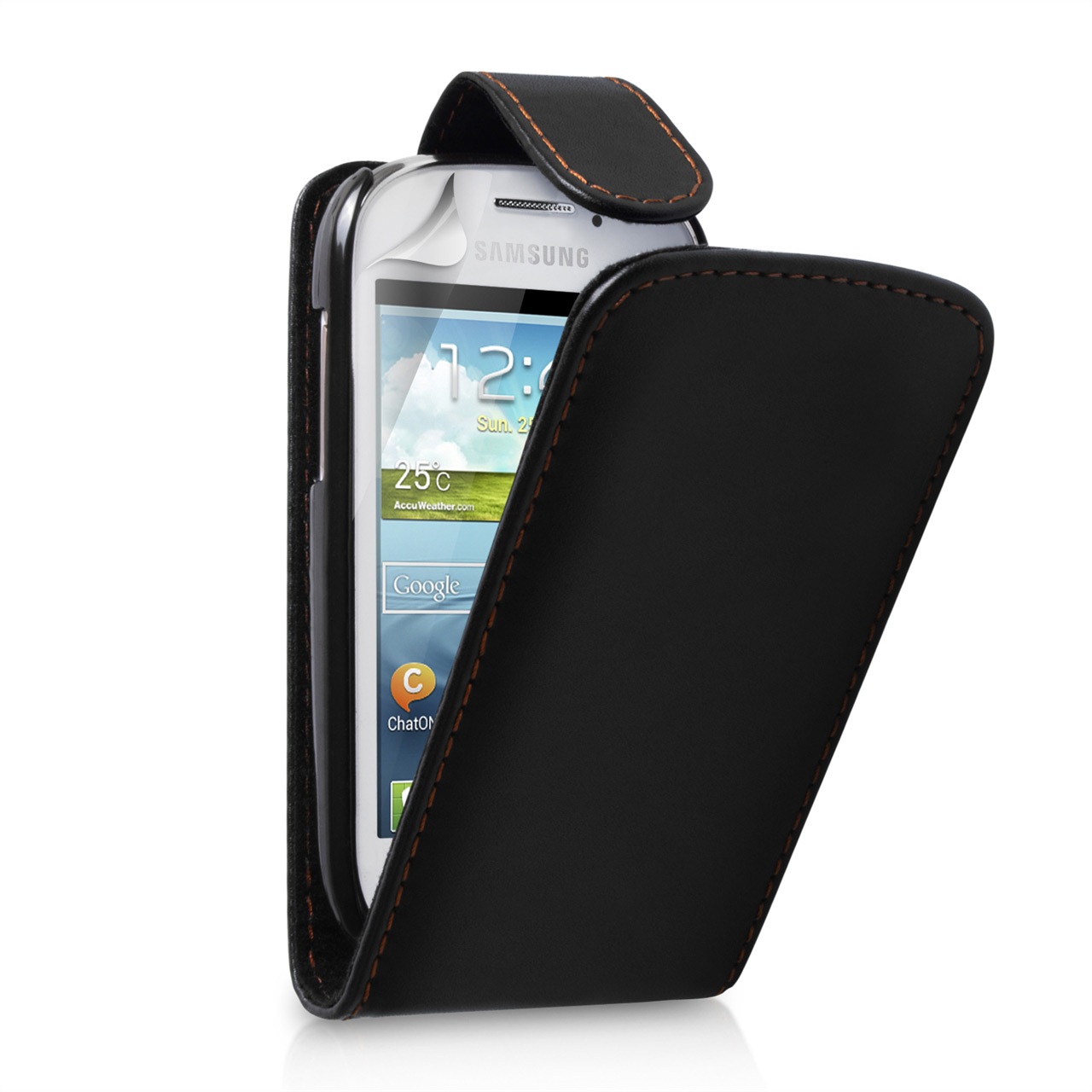 YouSave Samsung Galaxy Fame Leather Effect Flip Case - Black