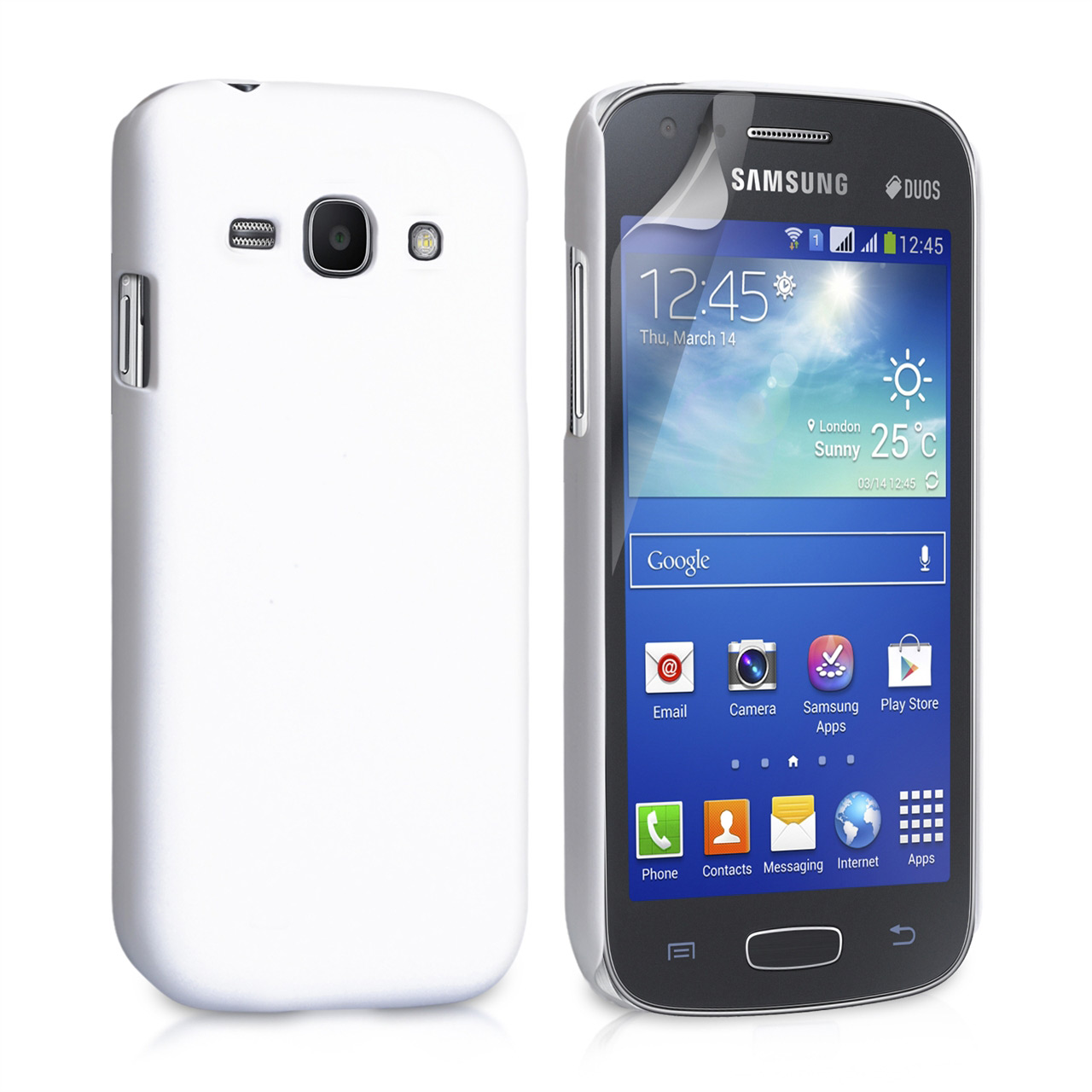 YouSave Accessories Samsung Galaxy Ace 3 Hybrid Hard Case - White 