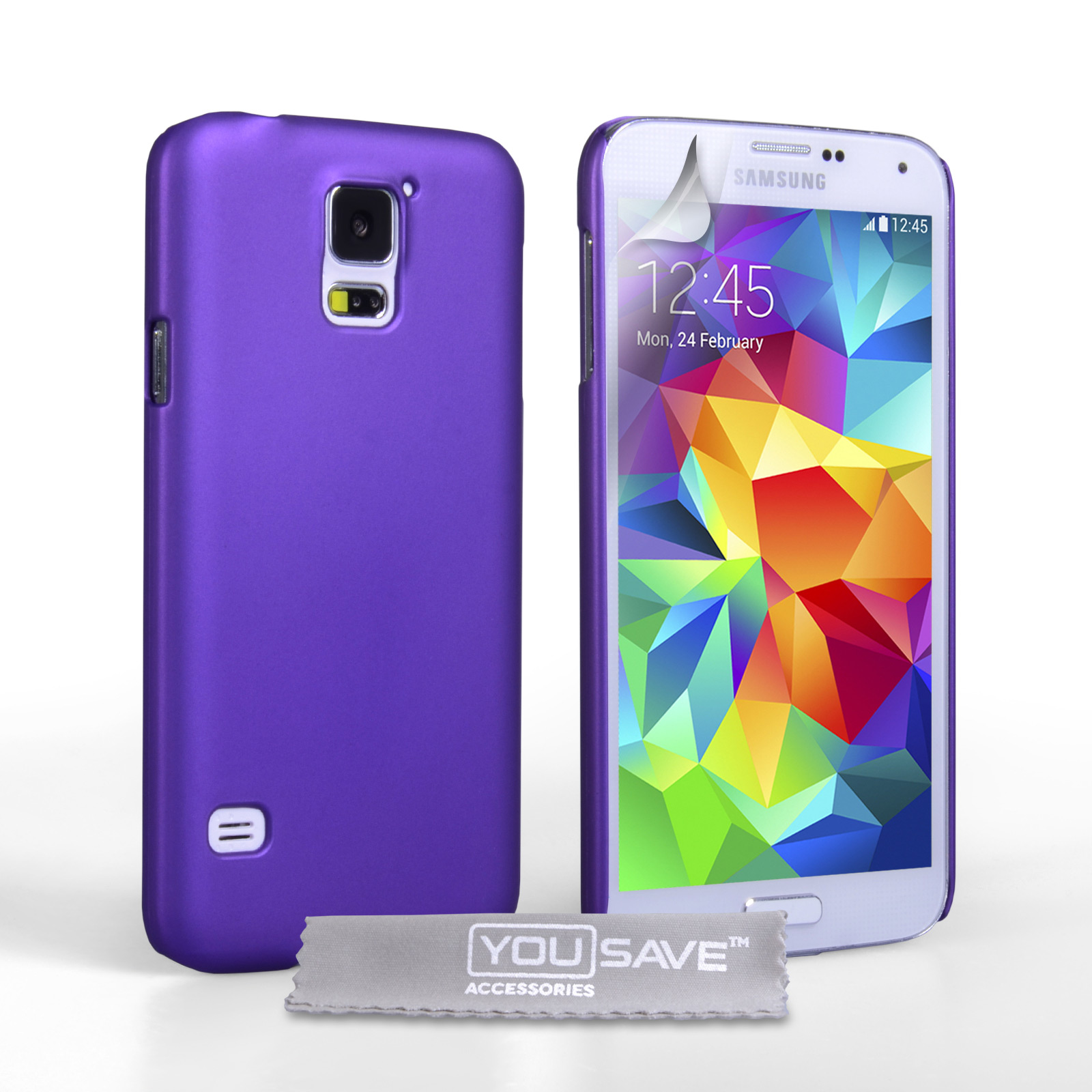 YouSave Accessories Samsung Galaxy S5 Hard Hybrid Case - Purple
