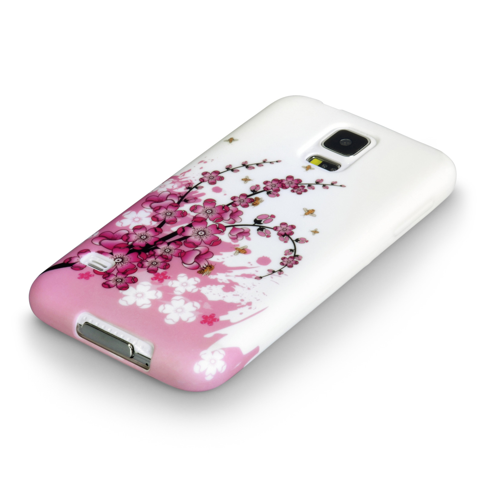 YouSave Accessories Samsung Galaxy S5 Floral Bee Silicone Gel Case